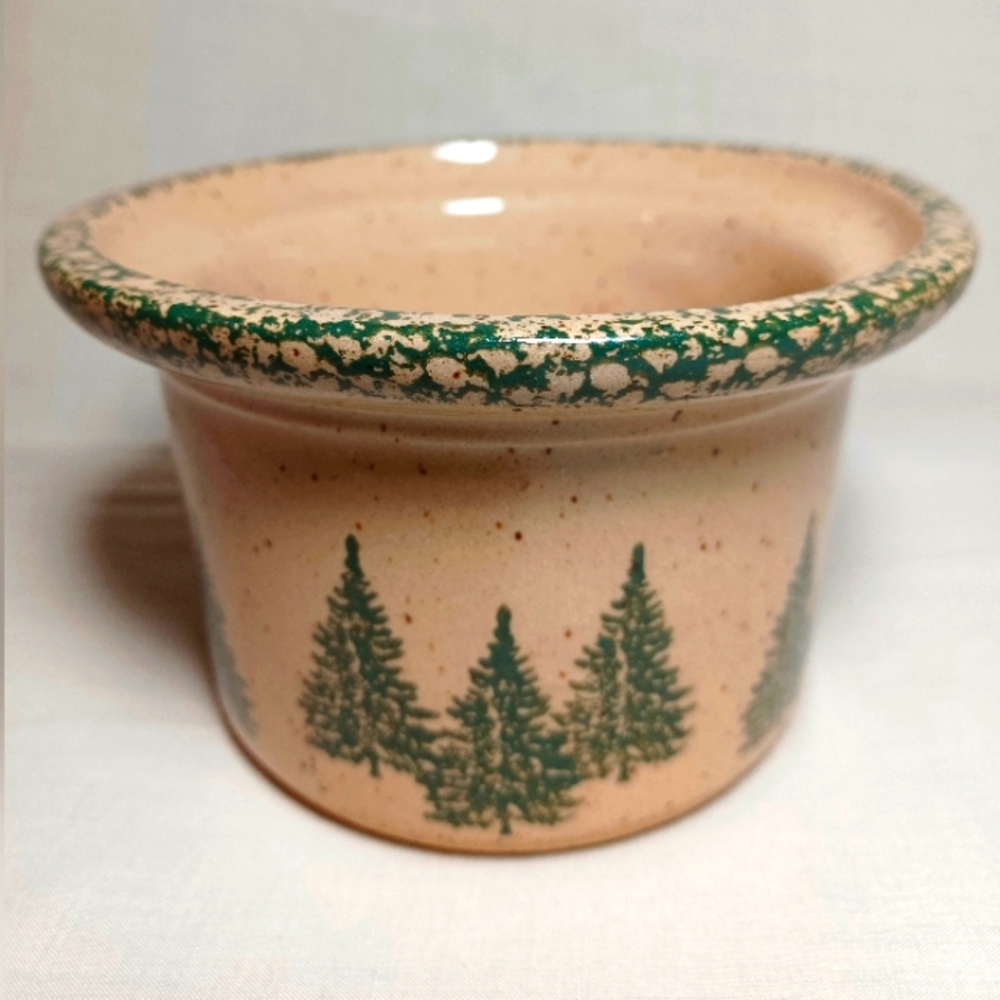 Three Rivers Pottery 1996 Winter Pines Crock EUC USA